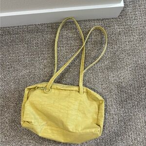 BAGGU Butter Yellow Bowler Bag